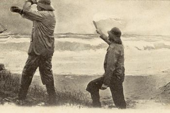 Empleo de las señales Coston en un salvamento marítimo sucedido en 1905 en Cabo Cod (Mass.)